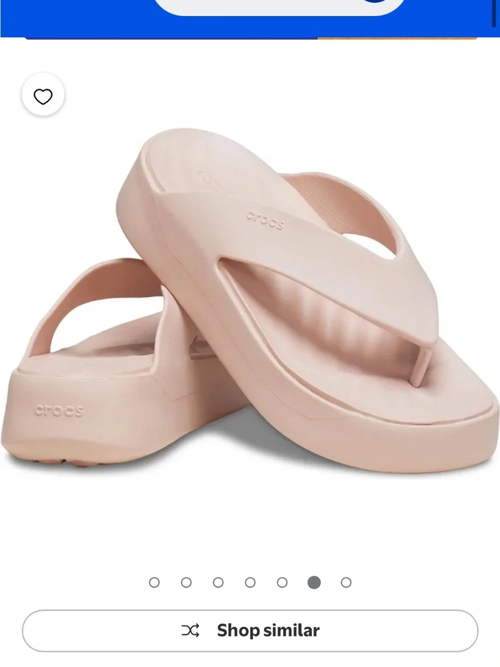 Crocs Gateway Quartz Blush Pink Platform Flip Flops Sandals